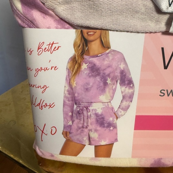 Wildfox Cozy Purple and White Pajama Set - Picture 2 of 4